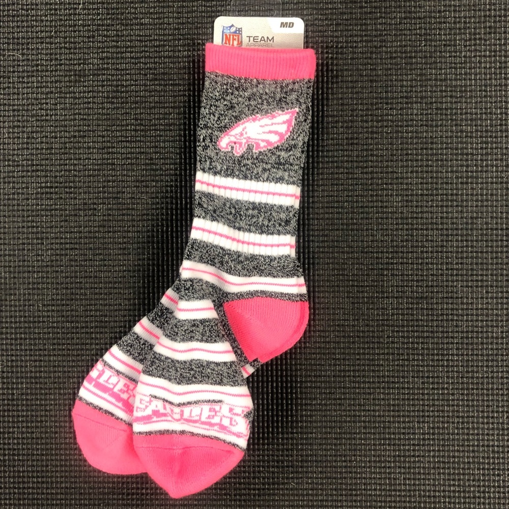 🎉 HP 🎉🆕 Philadelphia Eagles  Neon Pink Socks - Picture 3 of 8
